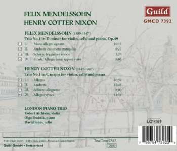 CD Felix Mendelssohn-Bartholdy: Piano Trio No. 1 In D Minor, Piano Trio No. 1 In C Major