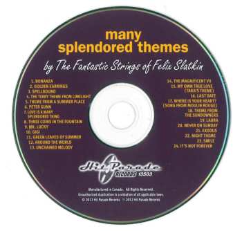 CD Felix Slatkin: Many Splendored Themes
