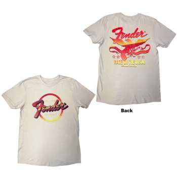 Marchandises Fender: Fender Unisex T-shirt: Made In The Usa (natural) (back Print) (small) S