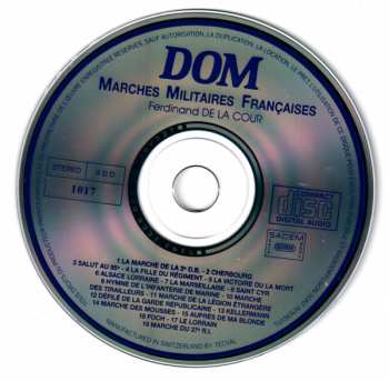 CD Ferdinand De La Cour: Marches Militaires Françaises
