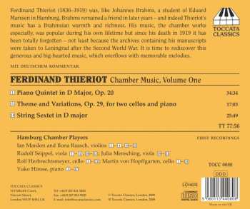 CD Ferdinand Thieriot: Chamber Music Volume One