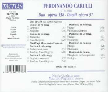 CD Ferdinando Carulli: Duo Opera 158 • Duet Opera 51