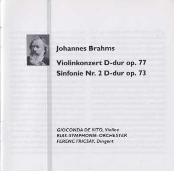 CD Johannes Brahms: Violin Concerto In D Major / Symphony No. 2 In D Major