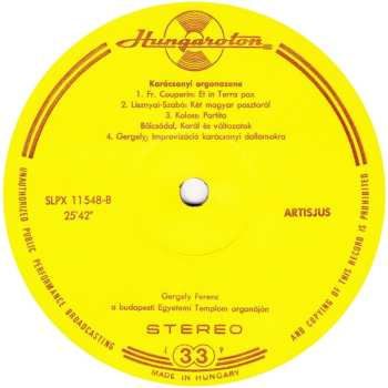 LP Ferenc Gergely: Organ Music For Christmas Time