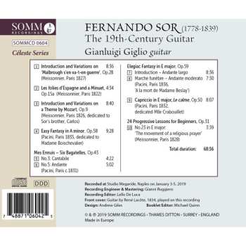 CD Fernando Sor: The 19th Century Guitar