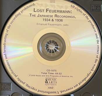 CD Emanuel Feuermann: Lost . The Japanese Recordings 1934 & 1936