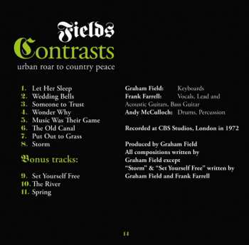 CD Fields: Contrasts Urban Roar To Country Peace