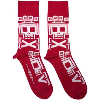Merch Five Finger Death Punch: Chaussettes à la cheville Pixeled Skull Repeat