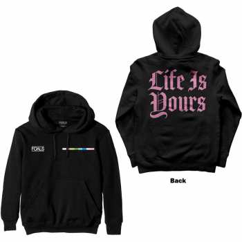 Marchandises Foals: Foals Unisex Pullover Hoodie: Life Is Yours Text (back Print) (small) S