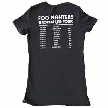 Marchandises Foo Fighters: Foo Fighters Ladies T-shirt: Break A Leg (back Print & Ex-tour) (small) S
