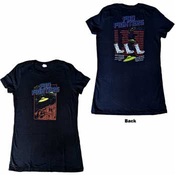 Marchandises Foo Fighters: Foo Fighters Ladies T-shirt: Ufos 2015 European Tour (ex-tour) (back Print) (small) S