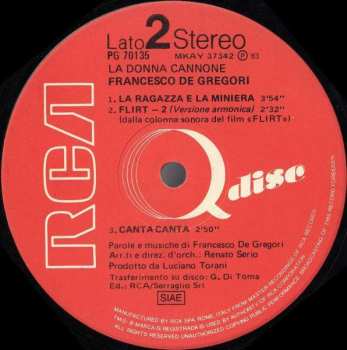 LP Francesco De Gregori: La Donna Cannone