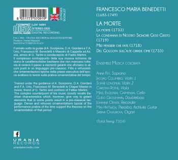 CD Fra Francesco Maria Benedetti: La Morte: Cantate Morali