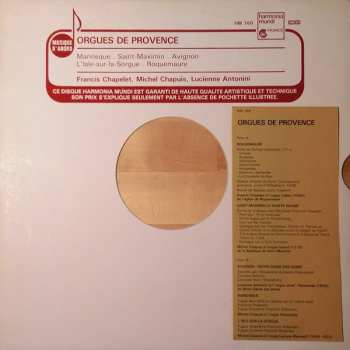LP Lucienne Antonini: Orgues De Provence