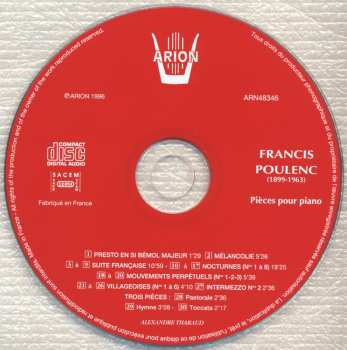 CD Alexandre Tharaud: Pièces Pour Piano