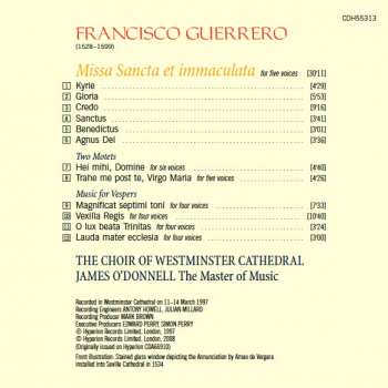 CD Westminster Cathedral Choir: Missa Sancta Et Immaculata