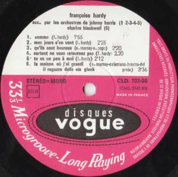 LP Françoise Hardy: La Maison Où J'ai Grandi