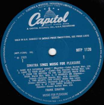 LP Frank Sinatra: Sinatra Sings Music For Pleasure