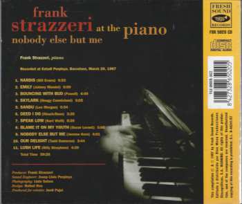 CD Frank Strazzeri: At The Piano - Nobody Else But Me