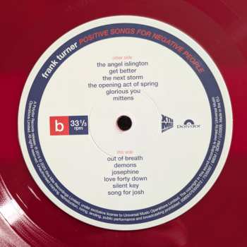 2LP Frank Turner: Positive Songs For Negative People LTD | CLR