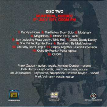 6CD/Coffret Frank Zappa: 1970s Broadcast Collection