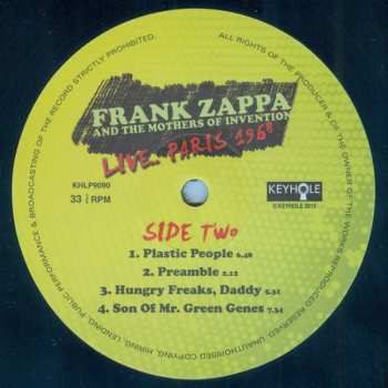 LP Frank Zappa: Live.. Paris 1968