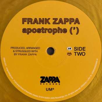 LP Frank Zappa: Apostrophe (') CLR