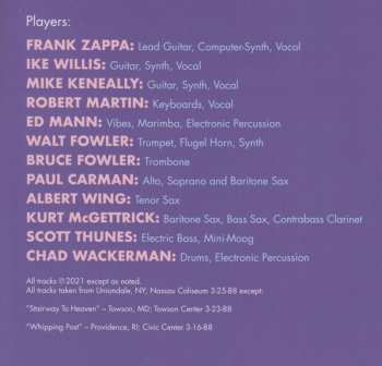 4LP/Coffret Frank Zappa: Zappa '88: The Last U.S. Show CLR | LTD