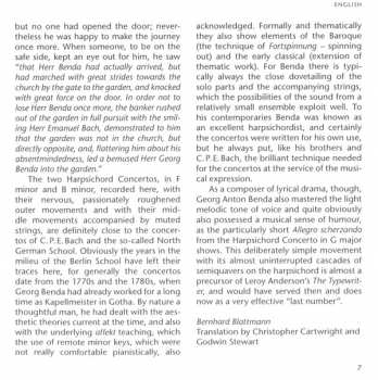 CD František Benda: Concerti