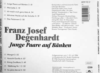 CD Franz Josef Degenhardt: Junge Paare Auf Bänken (Franz Josef Degenhardt Singt Georges Brassens)