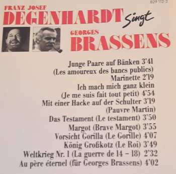 CD Franz Josef Degenhardt: Junge Paare Auf Bänken (Franz Josef Degenhardt Singt Georges Brassens)