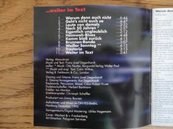 CD Franz Josef Degenhardt: Weiter Im Text