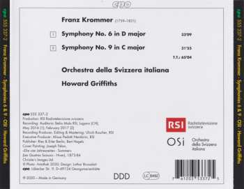 CD František Vincenc Kramář - Krommer: Symphonies 6 & 9