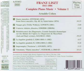 CD Franz Liszt: Grande Fantaisie Sur “Les Huguenots” (Meyerbeer) • Danse Macabre (Saint-Saëns) • Totentanz • Unstern: Sinistre, Disastro • Impromptu (‛Nocturne′) • Nuages Gris • La Lugrube Gondola Ⅰ And Ⅱ