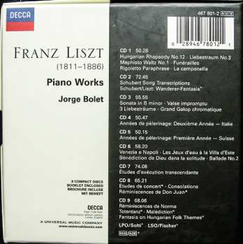 9CD/Coffret Franz Liszt: Piano Works = Œuvres Pour Piano = Klavierwerke