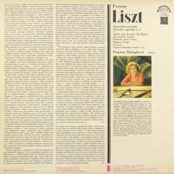 LP Franz Liszt: Spanelska Rapsodie, Uherska Rapsodie C.2, Apres Une Lecture Du Dante, Chasse Neige