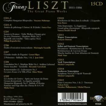 15CD/Coffret Franz Liszt: The Great Piano Works