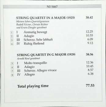 CD Franz Schmidt: The String Quartets