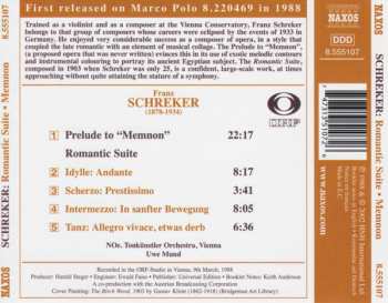 CD Franz Schreker: Romantic Suite / Prelude To “Memnon”
