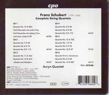 6CD/Coffret Franz Schubert: Complete String Quartets 