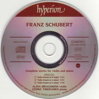 2CD Franz Schubert: Complete Works For Violin And Piano