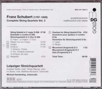 CD Franz Schubert: Complete String Quartets (String Quintet C Major D 050 / Overture In C D 8a / Fragment In C D3)