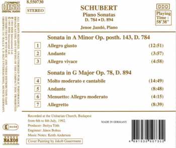 CD Franz Schubert: Piano Sonatas D. 784 • D. 894