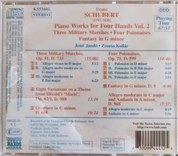 CD Franz Schubert: Piano Works for Four Hands, Vol. 2 - Three Military Marches - Four Polonaieses - Fantasy in g minor