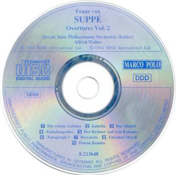 CD Franz von Suppé: Overtures Vol. 2