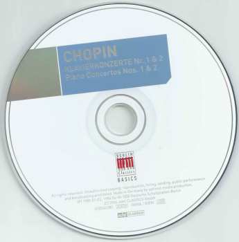 CD Frédéric Chopin: Klavierkonzerte Nr. 1 & 2 (Piano Concertos Nos. 1 & 2) DIGI