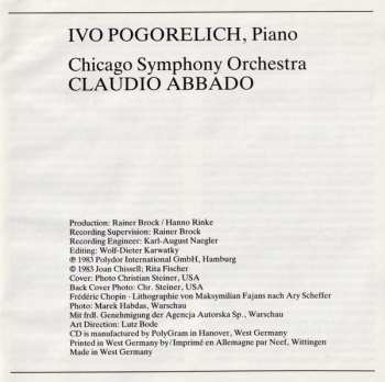 CD Frédéric Chopin: Piano Concerto = Klavierkonzert = Concerto Pour Piano No. 2 ∙ Polonaise Op. 44