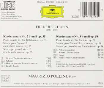 CD Frédéric Chopin: Klaviersonaten = Piano Sonatas = Sonates Pour Piano Nos. 2 & 3