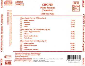 CD Frédéric Chopin: Piano Sonatas No.1, Op. 4 • No. 2, Op. 35 • No. 3, Op. 58