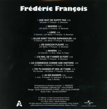 9CD/Coffret Frédéric François: L'intégrale Des Albums Originaux 1984-1992